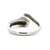 14K White Gold Diamond Emerald Eye Accent Wild Cat Wrap Ring Size 7