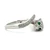 14K White Gold Diamond Emerald Eye Accent Wild Cat Wrap Ring Size 7