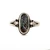 Sterling Silver Oval Abalone Split Band Into One Ring Size 9
