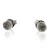 Sterling Silver Round Cut Diamond Cluster Stud Earrings