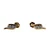 10k Yellow Gold Round Cut Diamond Multi Stone Swirl Earrings