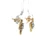 10k Yellow Gold Round Cut Diamond Multi Stone Swirl Earrings