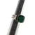 Sterling Silver Two Tone Cushion Cut Simulated Emerald Cocktail Ring Size 7