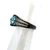Sterling Silver Topaz With Diamonds Three band into one Ring Size 6