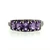 Sterling Silver Oval Cut Amethyst Multi Stone Open Heart Ring Size 10