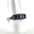 Sterling Silver Oval Cut Amethyst Multi Stone Open Heart Ring Size 10