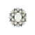 Sterling Silver Ethiopian Opal Cluster Ring Size 7