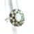 Sterling Silver Ethiopian Opal Cluster Ring Size 7