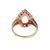 Sterling Silver Pear Cut Morganite CZ Halo Ring Size 9