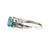 Sterling Silver Oval Cut Simulated Topaz With Blue CZ Accent Ring Size 8.5