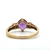 10kt Gold Checkerboard Amethyst two Diamond Accent Ring Size 8
