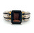 Smokey Topaz Three In One Band Ring Size 8