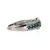 Sterling Silver Blue Topaz Multi Stone Ring Size 9