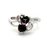 Sterling Silver Two Heart Mystic Topaz With A Diamond Two In One Band Ring Size 8