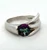 Sterling Silver Mystic Topaz Circle Overlay Band Ring Size 8