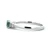 10K White Gold Round Cut Montana Green Sapphire Diamond Accented Fashion Ring Size 6.75