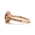 LeVian 14K Rose Gold Oval Ruby Diamond Accented Birthstone Fashion Engagement Ring Size 5
