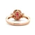 LeVian 14K Rose Gold Oval Ruby Diamond Accented Birthstone Fashion Engagement Ring Size 5
