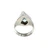Sterling Silver Kite Cut Bezel Set Aquamarine Solitaire Ring Size 9