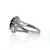 Sterling Silver Blue Diamond Cluster Cocktail Ring Size 9
