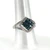 Sterling Silver Blue Diamond Cluster Cocktail Ring Size 9
