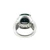 Sterling Silver Cushion Cut Emerald Statement Ring Size 7