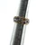 Sterling Silver Two Tone Multi Stone Filigree Band Ring Size 8