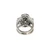 Sterling Silver Oval Cut Topaz Cluster Open Band Ring Size 5.25
