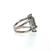 Sterling Silver Oval Cut Topaz Cluster Open Band Ring Size 5.25