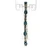 Sterling Silver Oval Cut Blue Topaz Tennis Bracelet