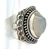 Druzy Layered Around Druzy Thick Band Ring Size 7