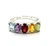 Multi Stone Garnet, Citrine, Amethyst, Blue Topaz, Peridot Single Band Ring Size 9