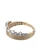 10K Yellow Gold Diamond Tiara Band Ring Size 7
