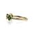 10K Yellow Gold Round Cut Emerald Clover Stacker Size 6.5