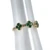 10K Yellow Gold Round Cut Emerald Clover Stacker Size 6.5