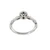 Vintage Inspired 10K White Gold Oval Cut Diamond Halo Engagement Ring Size 7