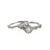 10K White Gold Pear Cut Diamond Halo Twisted Band Engagement Wedding Set Size 7