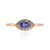 10K White Gold Round Cut Flush Set Diamond Eternity Stacker Size 7