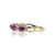 10K Yellow Gold Marquise Cut Ruby Halo Eternity Ring Size 7
