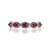 10K Yellow Gold Marquise Cut Ruby Halo Eternity Ring Size 7