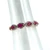 10K Yellow Gold Marquise Cut Ruby Halo Eternity Ring Size 7