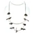Southwestern Native American Sterling Silver Animal Fetish Station Necklace 24"