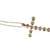 10K Yellow Gold Bezel Set Diamond Cross Necklace 18"