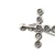 10K White Gold Bezel Set Diamond Cross Necklace 18"