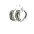 Sterling Silver Round Cut Diamond Cluster Braided Earrings