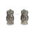 Sterling Silver Round Cut Diamond Cluster Braided Earrings