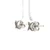 Sterling Silver Round Cut Diamond X Stud Earrings