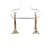 14k Yellow Gold Trillion Cut Diamond Drop Leverback Earrings