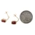 14k Yellow Gold Oval Cut Garnet Halo Drop Earrings