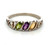 Multi Stone Citrine, Amethyst, Peridot Hearts on Band Ring Size 11